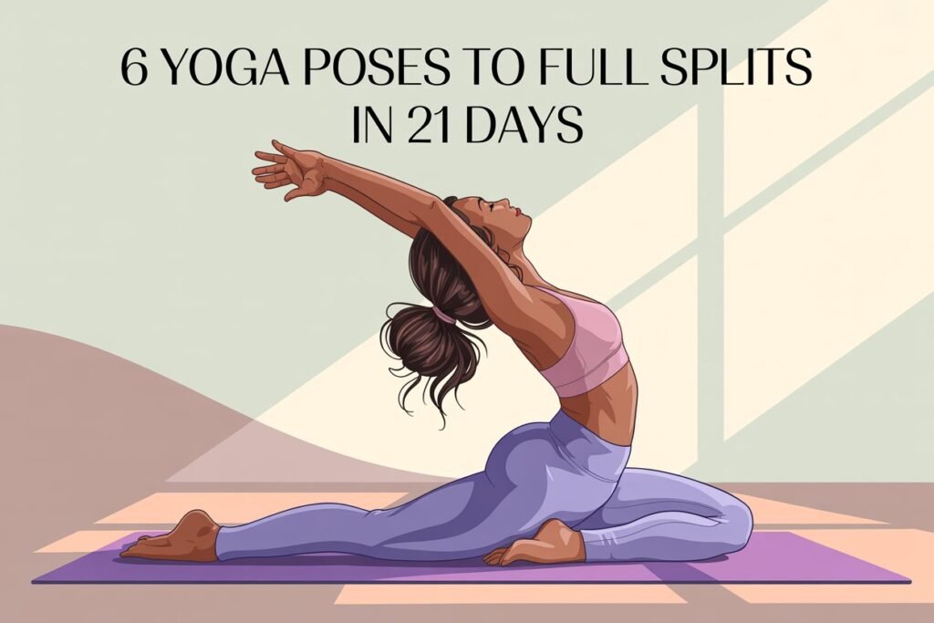 6 Poses to Full Splits in 21 Days (The Ultimate Beginner’s Flexibility Guide)